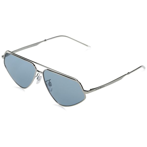 Emporio Armani EA2126 Sunglasses, silver / light blue lens