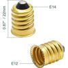 E14 To E12 Lamp Adapter 10 Pack Pure Copper Light Socket Converter For Led Bulbs