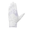 Mizuno Ambidextrous High School Baseball Rules Batting Gloves, Medium, White