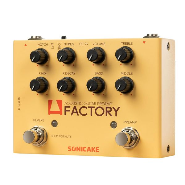 SONICAKE Reverb Acoustic Guitar Pedal digital Analog Preamp Akustikgitarre Pedal A Factory