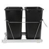 Double Pullout Trash Kitchen Container Can Under Counter Sliding Waste 35 Quarts