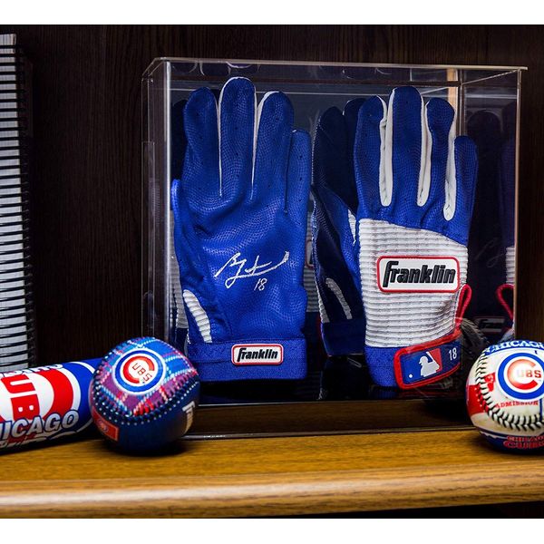 Collectible Supplies Double Baseball Batting Gloves Display Case with Mirror Back