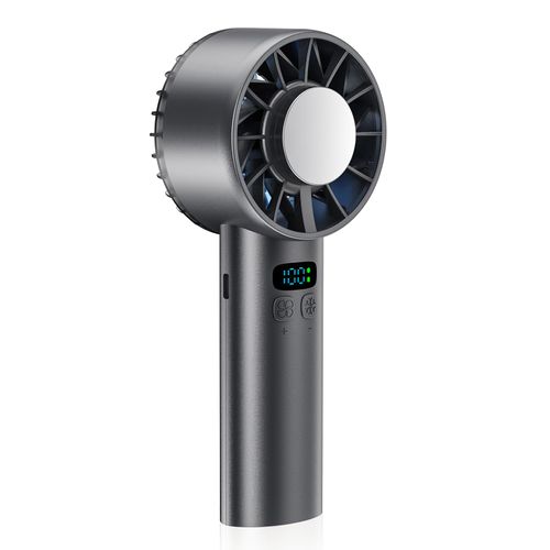 Handheld Portable Fan with Ice Cooler, 5200mAh High Speed handheld fans, 13000 RPM Powerful Cooling Ice Fan, 100 Speeds Adjustable, Digital Display, USB Rechargeable, for Travel Beach Outdoors Black