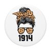 Limited Edition Leopard Messy Bun Awesome Since 1914 PopSockets Swappable PopGrip