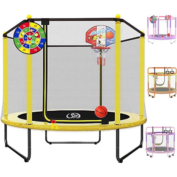 60" Trampoline for Kids, 5Ft Mini Toddler Indoor & Outdoor Trampoline with Net,