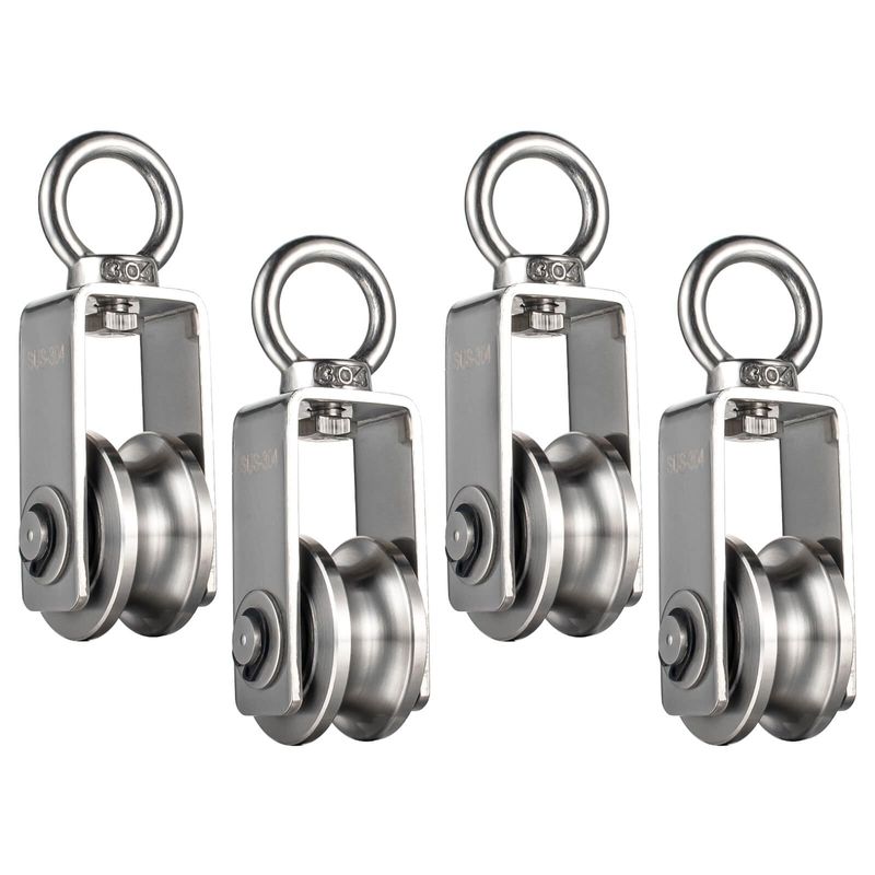 SHINICO Cable Pulley Wheel Stainless Steel, Bearing Inside, Rope Pulley ...