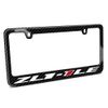 iPick Image Made for Chevrolet Camaro ZL1-1LE Black Real 3K Carbon Fiber Glossy Finish License Plate Frame
