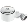 McAlpine ST90CP10-70 90mm Shallow Shower Trap Chrome Plated Plastic, White