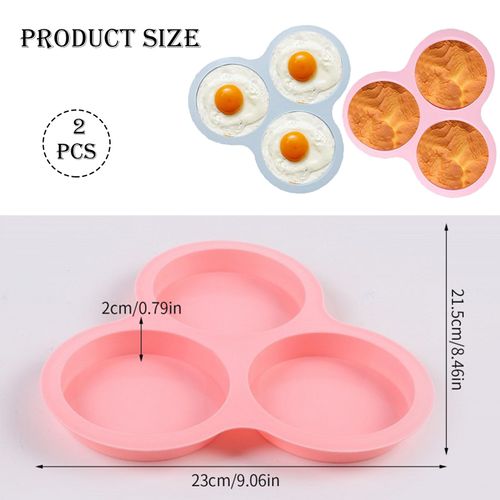 2 Pcs Silicone Air Fryer Egg Pan,Air Fryer Egg Mould Silicone Egg Mould for Air Fryer Silicone Air Fryer Egg Mold Silicone Muffin Trays Cupcake Pan for Baking Air Fryer Accessories.