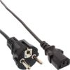 2 x Inline Protective Ground Contact Straight C13 Network Cable 1.5 m Black