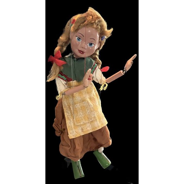 Vintage Pelham Marionette Puppet, Gretel, Made in England