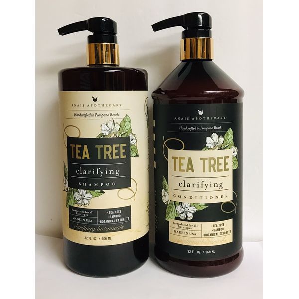 Tea Tree Clarifying Shampoo & Conditioner with Botanical Extracts 32 fl oz Each