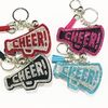 CheerLatte Megaphone Keychain, red