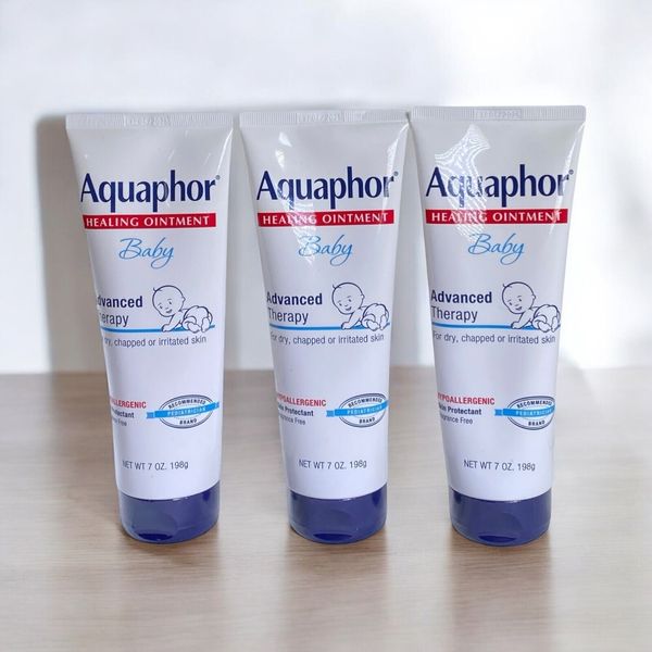3 PACK Aquaphor Baby Healing Ointment Advanced Therapy Skin Protectant 7 Oz Tube