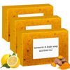 3-Pack Turmeric Glow Soap Bar - Lemon & Kojic Acid, Removing Dark Spots