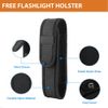 Super Bright LED Tactical Flashlight Rechargeable Work Light w/ Holster (2-PACK)