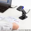 Sanwa Supply BCR-2D10GY 2-Dimensional Barcode Reader (with Stand, QR Code Compatible)