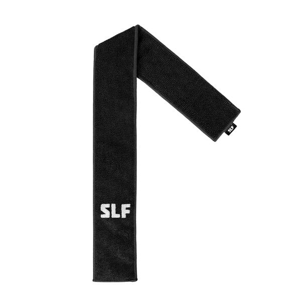 SLEEFS Basic Black Thin Football Towel with Logo
