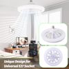 2 In 1 Fan For E27 Socket Light w/Remote Ceiling Fan Adjustable LED Smart 3 Mode