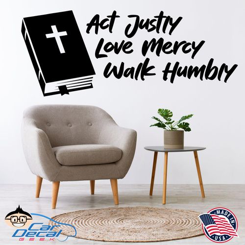 Custom Lettering & Bible Religious Christian Catholic Quote Verse Vinyl Wall Decal Stickers – Personalized Text for Walls, Windows & More | Customizable Quote Scripture Phrase for Home & Business