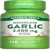 Nature's Truth Garlic 2,400 mg Quick Release Softgels Odorless 120 EA