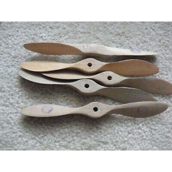 Lot of 5 RC Airplane Accessories Wood Super Dynamite 8 12 Propellers