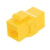 NavePoint CAT6A UTP Inline Keystone Coupler, 10 Pack, Yellow