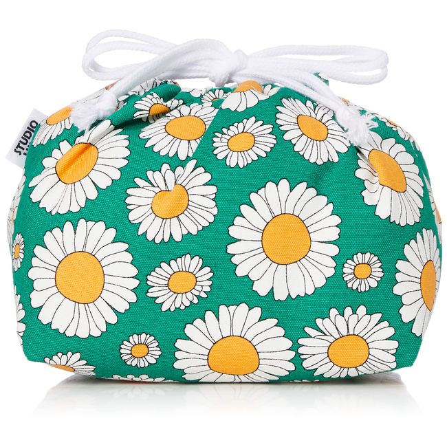 René Dew 36430001 Lunch Bag, Scandinavian Design, Studio Hilla Lunch Cloth, Daisy, Green