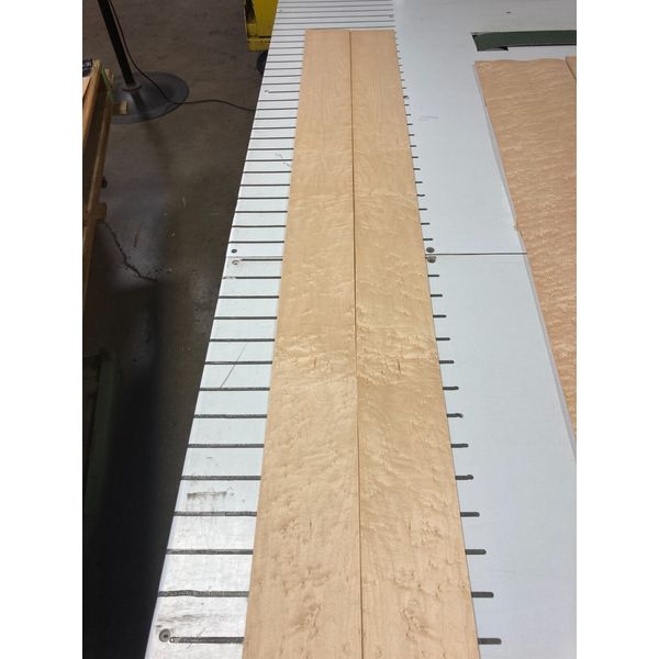 Birdseye Maple Wood Veneer 2 sheets 110''x 5'' BE10