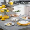 SUMTree Square Napkin Holder with Gold Frame and Mirror Bottom - Multi-Functional Storage for Kitchen, Dining Room, Bathroom