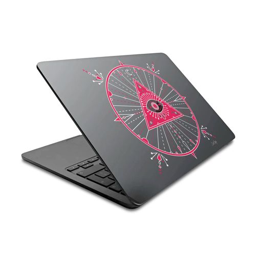 Head Case Designs Officially Licensed Cat Coquillette Pink Mandala Evil Eye Vinyl Sticker Skin Decal Cover Compatible with MacBook Air 13.6" A2681 (2022)
