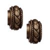 ABC Decor Integra Masterpiece 35mm Byzantine Finials x 2, Burnished Bronze