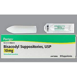 Rugby Bisacodyl Laxative Suppositories, 10 mg, 100 Ct, 100/Count