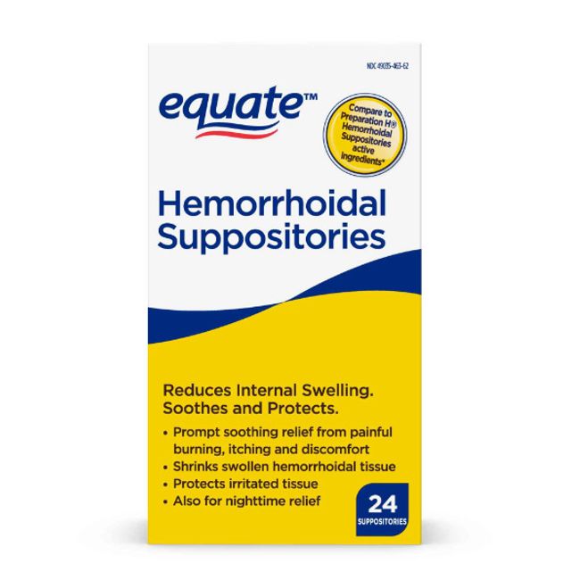 Equate Hemorrhoidal Suppositories Compare to Preparation H 24ct