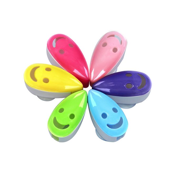 VADOO 6Pcs Toothbrush Head Cover Cap Suction Cup Toothbrush Case Portable Toothbrush Protector Holder (Random Color)