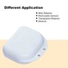 Retainer Case with Vent Holes, 4 Pcs Denture Case, Durable & Similar Mouth Guard Case for Black, White, Yellow and Blue - Tight Snap Lock, Easy to Use