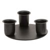 3 TAPER CANDLE HOLDER - Sturdy Solid Wrought Iron