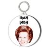 Gift Insanity MRS THATCHER - IRON LADY - WHITE BACKGROUND - 58mm Keyring