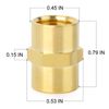 ChillWaves Brass Pipe Fitting, Hex Coupling 1/8" NPT Female x 1/8" NPT Female Thread Adapter(3-PACK)