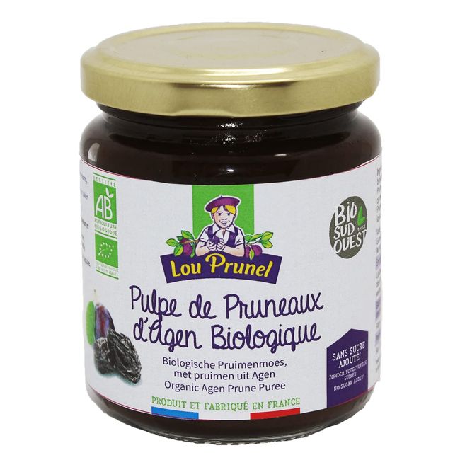 Mount Hagen "Le Prunel Organic Prune Puree 225g" 100% Organic Prune Puree Made with Prunes from Agen, France, PGI (Geographic Indication Protection) Certified Prunes