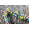 AGD Easter Spring Decor - Lighted Pink Yellow Green Blue Tinsel Garland 10ft