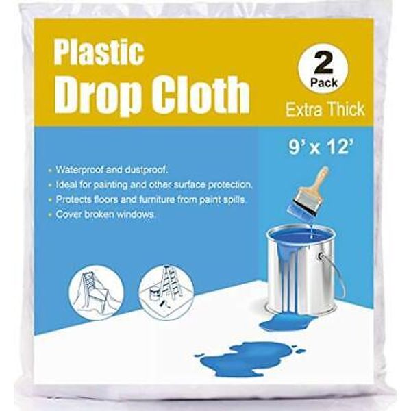 Plastic Drop Cloth For Painting And Surface Protection Heavy Duty Plastic Tarp P