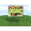 ORGANIC - Single Sided Yard Sign ROAD SIGN with Stand