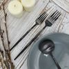 20 Piece Matte Black Flatware Set Stainless Steel Thin Handles Service For 4
