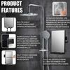 Shower Mirror for Shaving Fogless w/Razor Holders 360°Rotation Adjustable Mirror