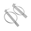Long Circle 925 Sterling Silver Stick Drop Earrings