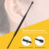 2pcs/set 4in1 Reusable Earwax Removal Cleansing Tool Silicone Earpick w/ PU Case