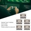 Annadue 5PCs Replacement Charging Port Assembly for PS5 Controller, Repair Part USB C Adaptor Charger Socket
