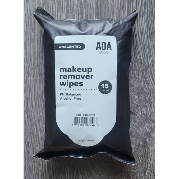 Makeup Remover Wipes Unscented pH Balanced Alcohol Free 15 Count NEW