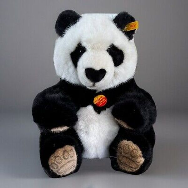 Steiff Panda Bear 13" plush toy #060168 Panda 35 New W/Tags